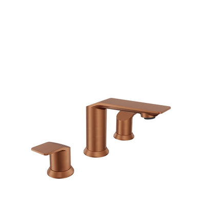 Baril Profile B46 8-Inch Widespread Lavatory Faucet, Drain Included - Satin Copper