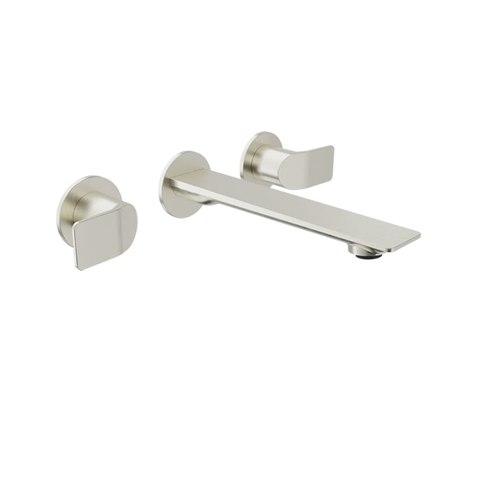 Baril Profile B46 Two Handles Wall-Mounted Lavatory Faucet, Drain Not Included - Brushed Nickel