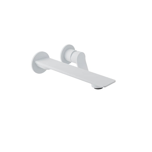 Baril Profile B46 Single Lever Wall-Mounted Lavatory Faucet, Drain Not Included - White