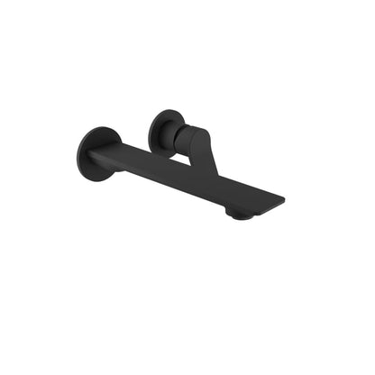 Baril Profile B46 Single Lever Wall-Mounted Lavatory Faucet, Drain Not Included - Matte Black