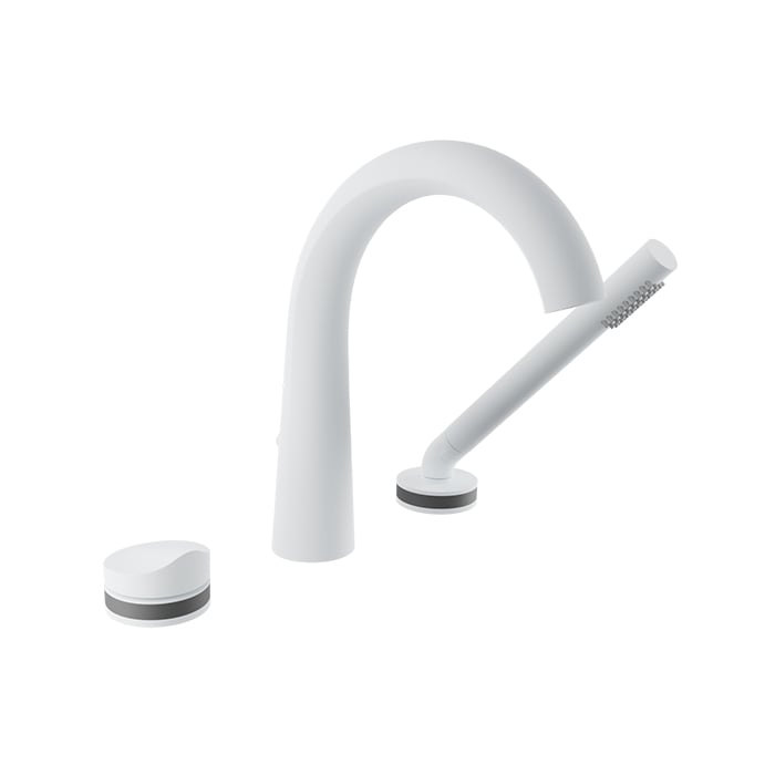 Baril Flora B47 3-Piece Tub Filler - White body / Smoke accent