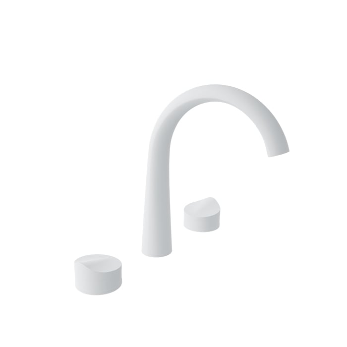 Baril Flora B47 8 inch Widespread Lavatory Faucet - White
