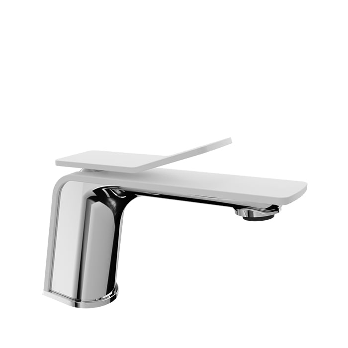 Baril Accent B56 Single-Hole Lavatory Faucet, Drain Not Included - Chrome/White