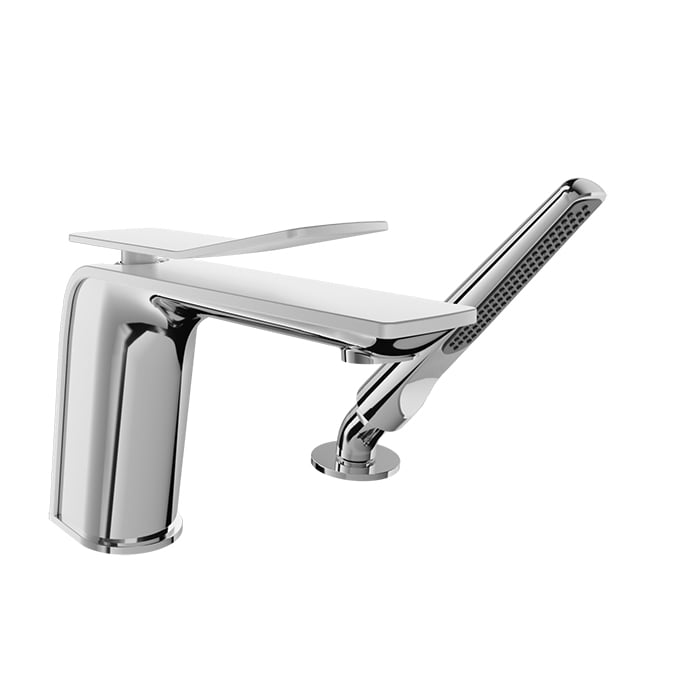 Baril Accent B56 2-Piece Tub Filler With Hand Shower - Chrome/White