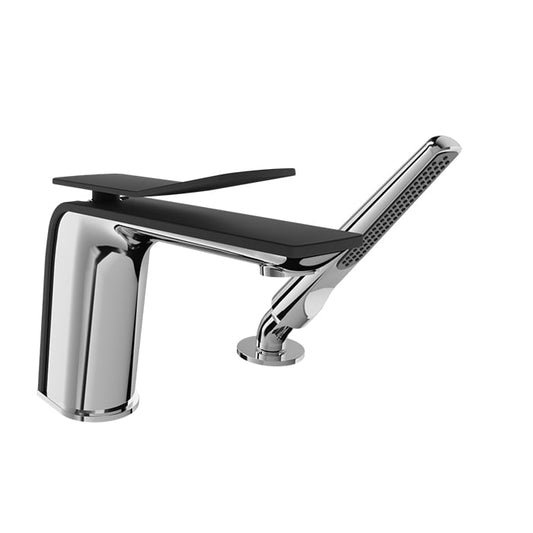 Baril Accent B56 2-Piece Tub Filler With Hand Shower - Smokey Chrome