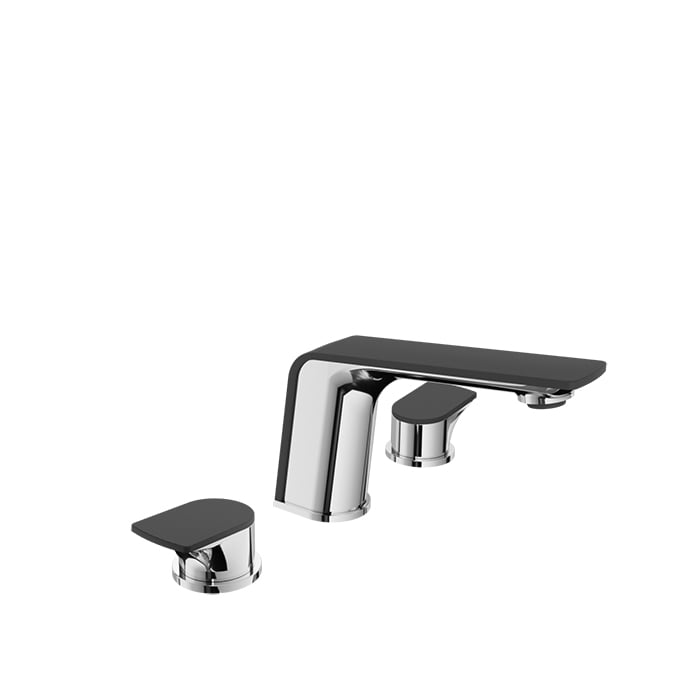 Baril Accent B56 8-Inch Widespread Lavatory Faucet, Drain Included - Smokey Chrome