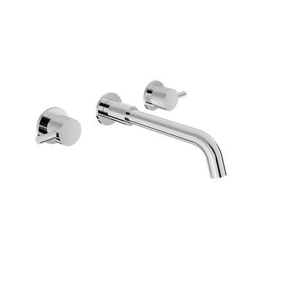 Baril Zip B66 Two-Handle Wall-Mounted Lavatory Faucet - Polished Chrome