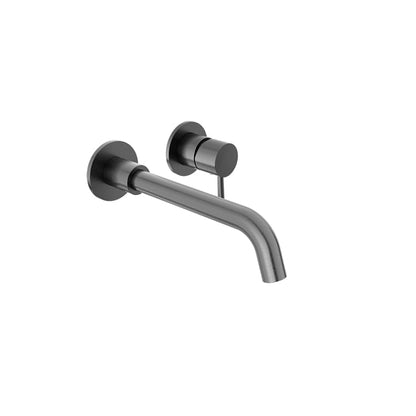 Baril Zip B66 Single-Lever Wall-Mounted Lavatory Faucet - Black Titanium