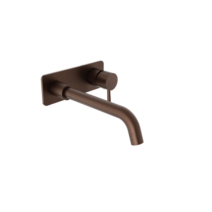 Baril Zip B66 Single-Lever Wall-Mounted Lavatory Faucet, Rectangular Plate - Venetian Bronze