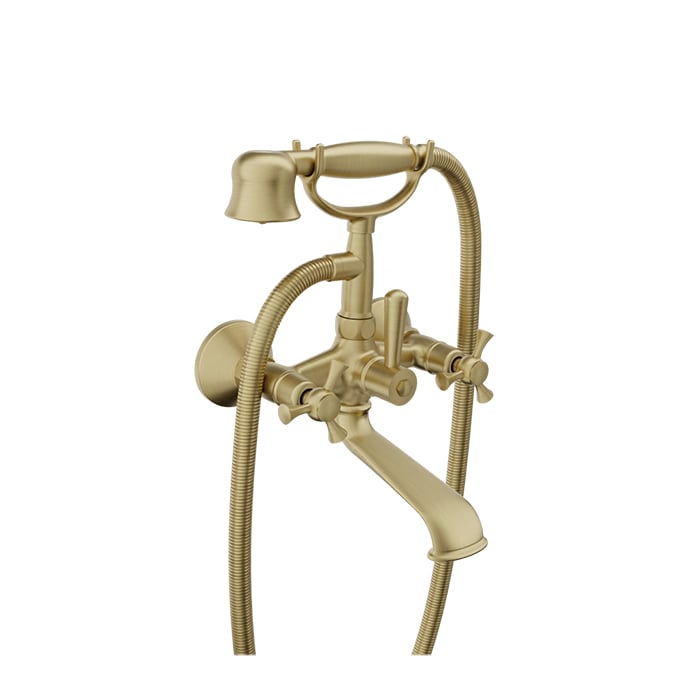 Baril Eva B71 Wall-Mounted Tub Faucet - Satin Brass