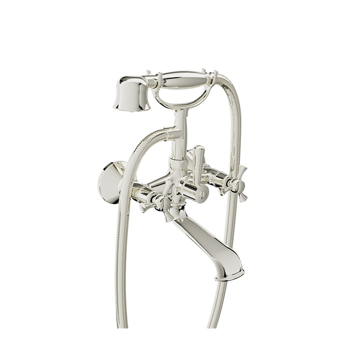 Baril Eva B71 Wall-Mounted Tub Faucet - Polished Nickel