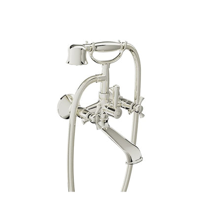 Baril Eva B71 Wall-Mounted Tub Faucet - Polished Nickel