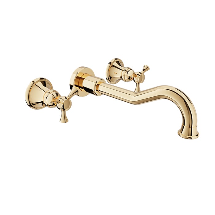 Baril Eva B71 Wall-Mounted Lavatory Faucet - Gold