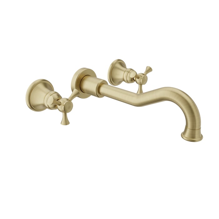 Baril Eva B71 Wall-Mounted Lavatory Faucet - Satin Brass