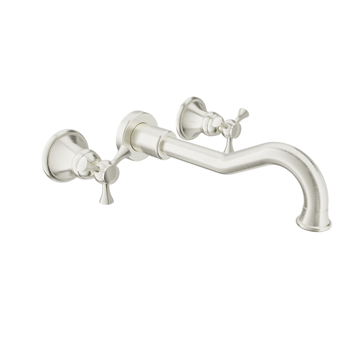 Baril Eva B71 Wall-Mounted Lavatory Faucet - Brushed Nickel
