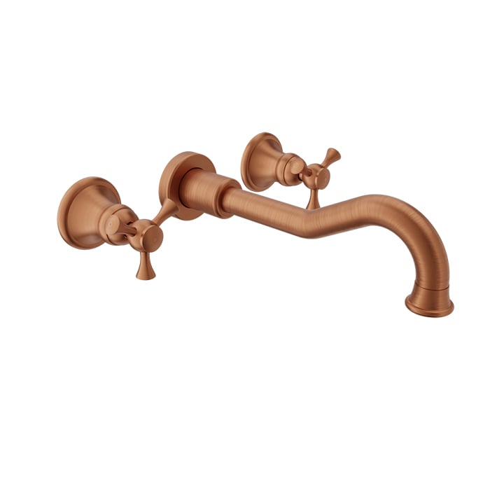 Baril Eva B71 Wall-Mounted Lavatory Faucet - Satin Copper