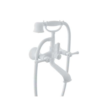 Baril Tradition B72 Wall-Mounted Tub Faucet - White