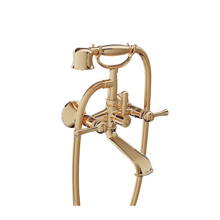 Baril Tradition B72 Wall-Mounted Tub Faucet - Gold