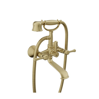 Baril Tradition B72 Wall-Mounted Tub Faucet - Satin Brass