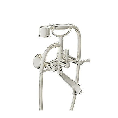 Baril Tradition B72 Wall-Mounted Tub Faucet - Polished Nickel