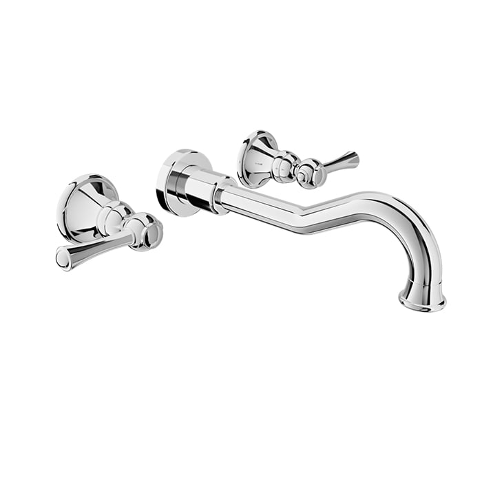 Baril Tradition B72 Wall-Mounted Lavatory Faucet - Polished Chrome