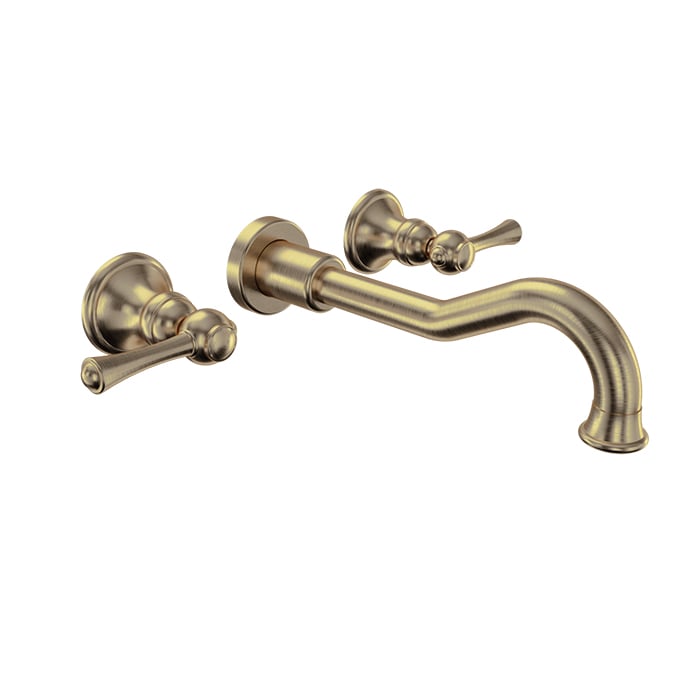 Baril Tradition B72 Wall-Mounted Lavatory Faucet - Warm Gold