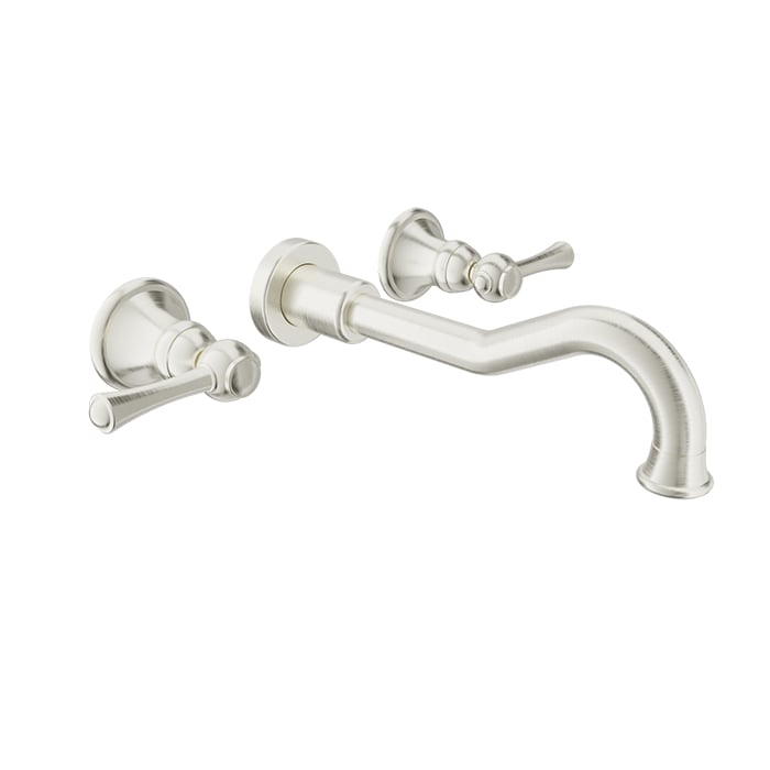 Baril Tradition B72 Wall-Mounted Lavatory Faucet - Brushed Nickel