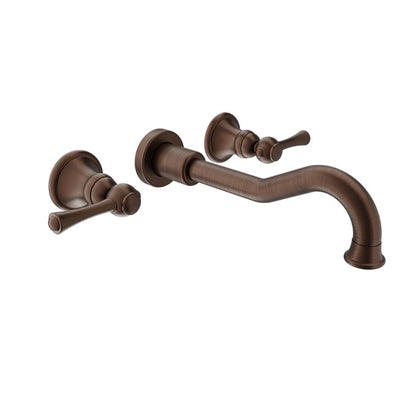 Baril Tradition B72 Wall-Mounted Lavatory Faucet - Venetian Bronze