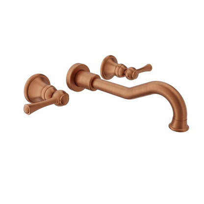 Baril Tradition B72 Wall-Mounted Lavatory Faucet - Satin Copper