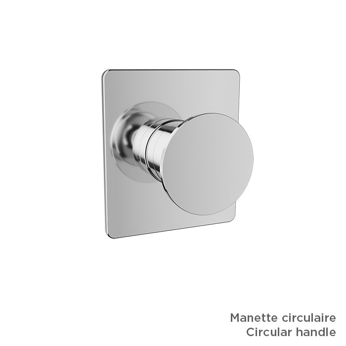 Baril Air B80 T80-9402-00 in Chrome showing optional handle choices; handles and rough-in sold separately
