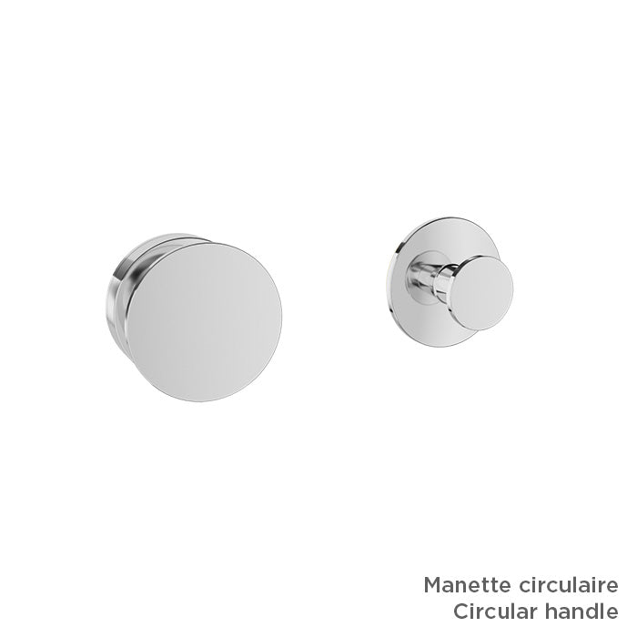 Baril Air B80 T80-9453-00 in Chrome showing optional handle choices; handles and rough-in sold separately