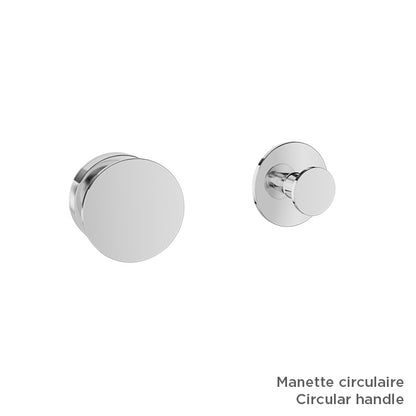 Baril Air B80 T80-9453-00 in Chrome showing optional handle choices; handles and rough-in sold separately