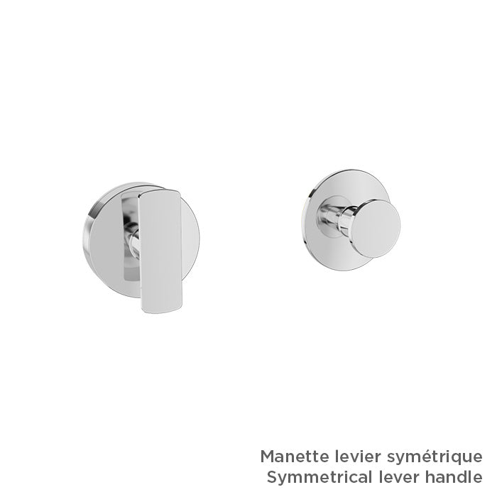 Baril Air B80 T80-9453-00 in Chrome showing optional handle choices; handles and rough-in sold separately