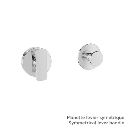 Baril Air B80 T80-9453-00 in Chrome showing optional handle choices; handles and rough-in sold separately