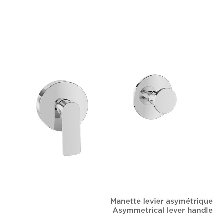 Baril Air B80 T80-9453-00 in Chrome showing optional handle choices; handles and rough-in sold separately