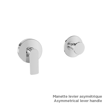 Baril Air B80 T80-9453-00 in Chrome showing optional handle choices; handles and rough-in sold separately