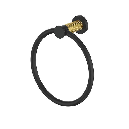 Vogt Drava Towel Ring in Brushed Gold / Matte Black - BA.0108.BGB