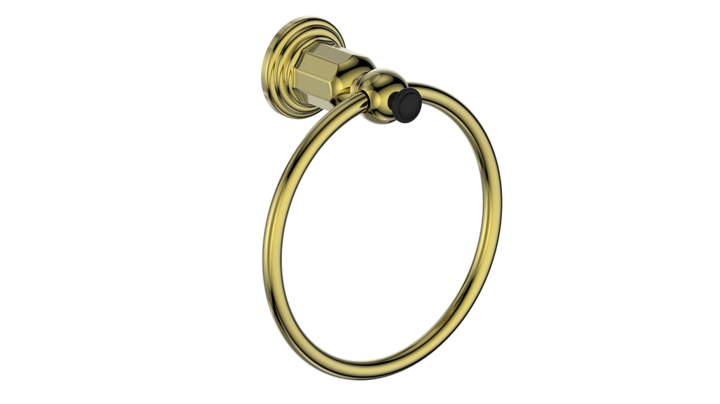 Vogt Carinthia Towel Ring in Brushed Gold & Matte Black – BA.0110.BGB