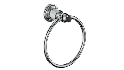 Vogt Carinthia Towel Ring in Chrome & Matte Black – BA.0110.CB