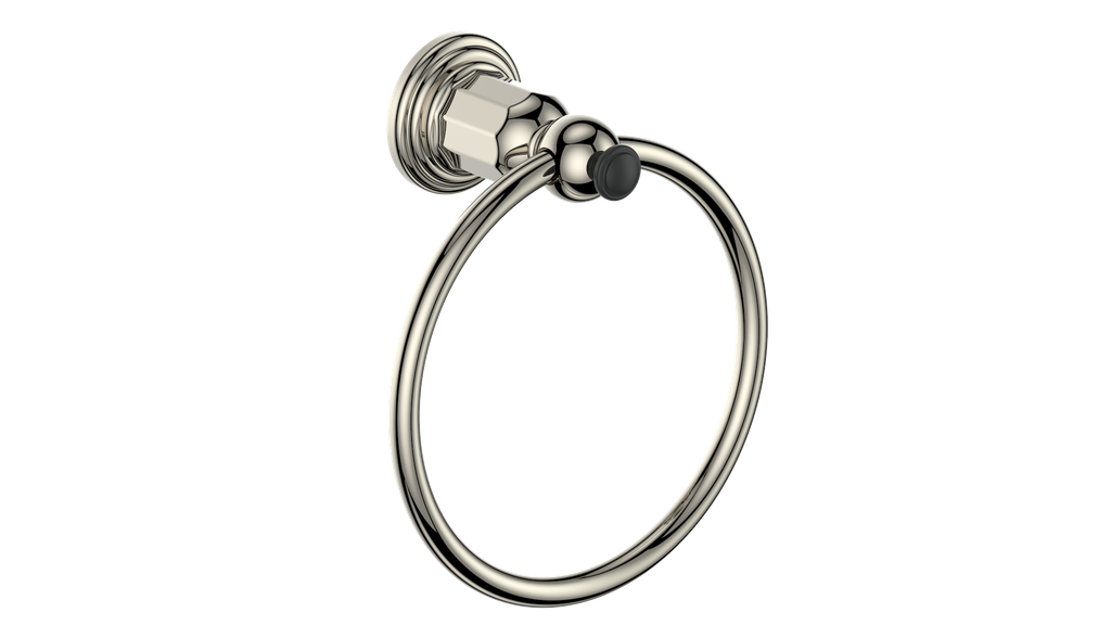 Vogt Carinthia Towel Ring in Polished Nickel & Matte Black – BA.0110.PB