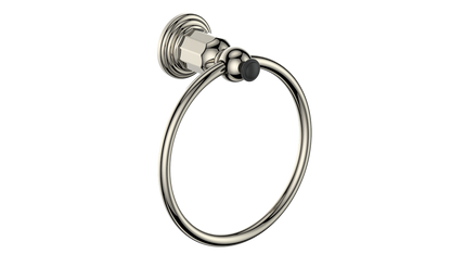 Vogt Carinthia Towel Ring in Polished Nickel & Matte Black – BA.0110.PB
