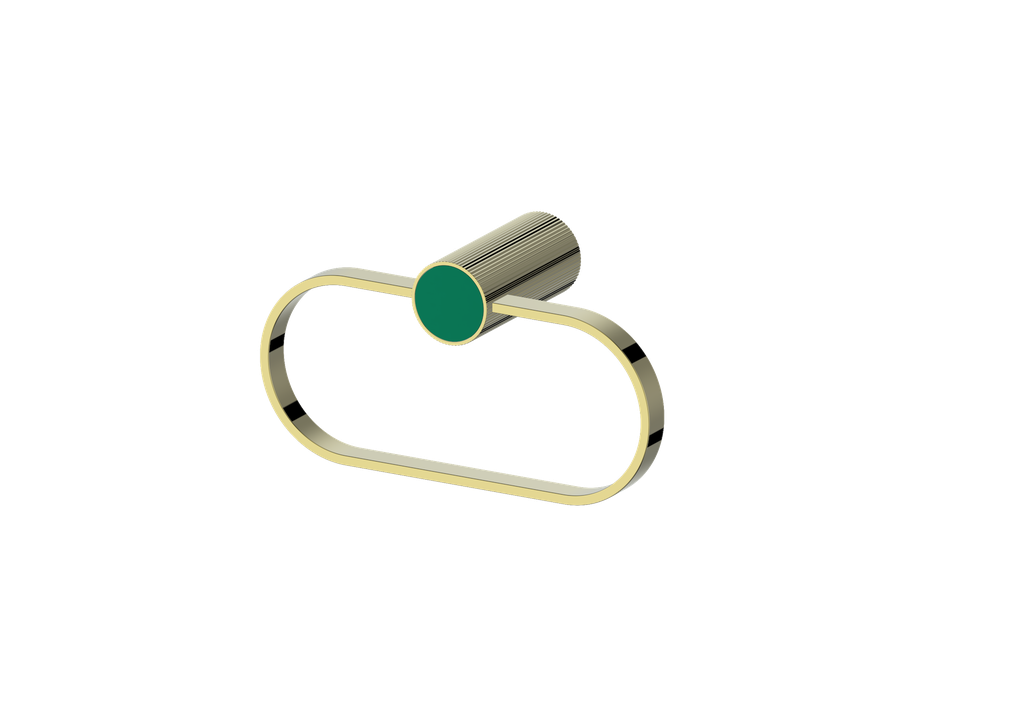 Brushed Gold / Emerald Green
