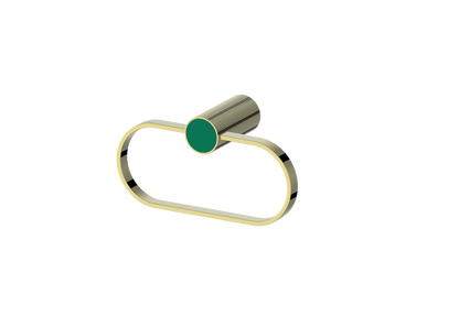 Brushed Gold / Emerald Green