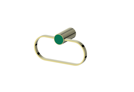 Brushed Gold / Emerald Green