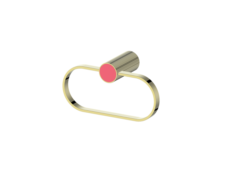 Brushed Gold / Fresh Raspberry
