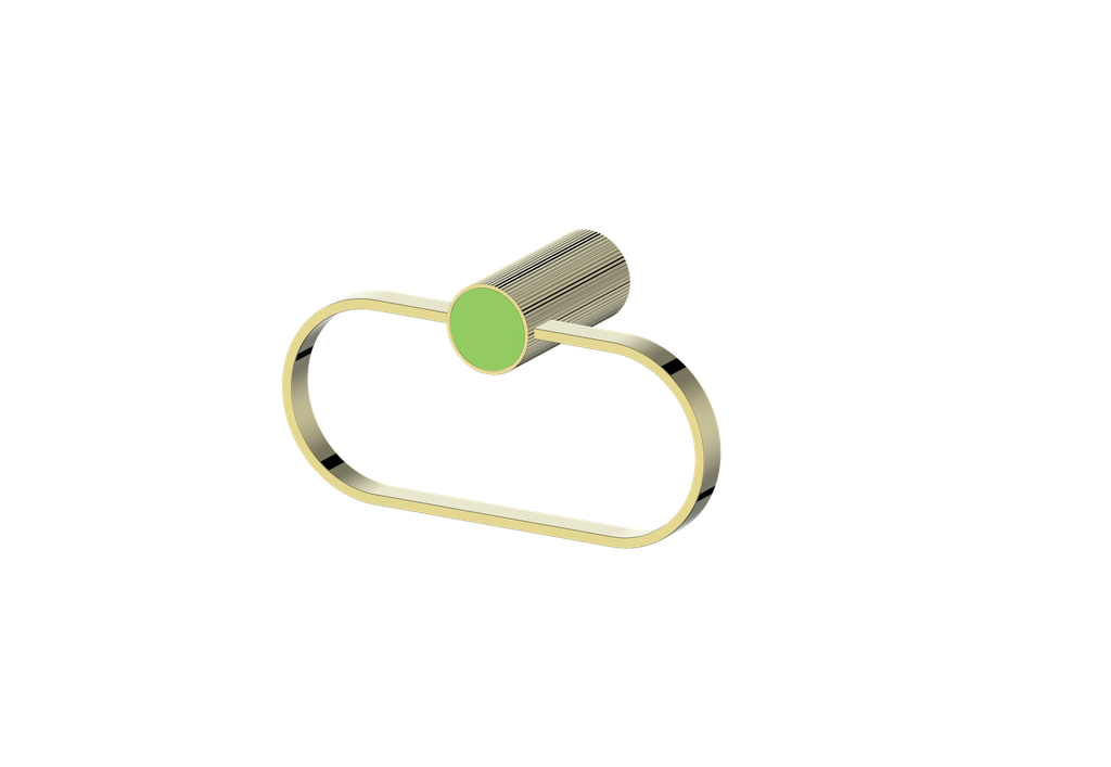 Brushed Gold / Lime Green