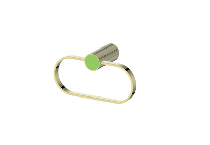 Brushed Gold / Lime Green