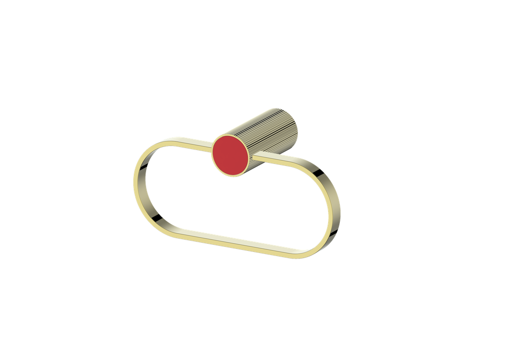 Brushed Gold / Tango Red