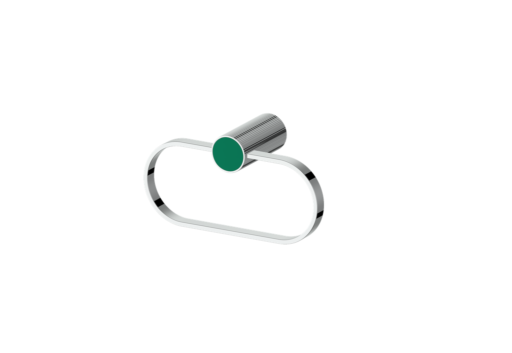 Polished Chrome / Emerald Green
