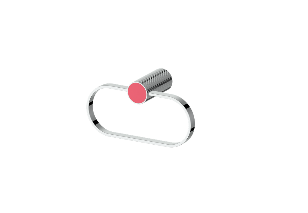 Polished Chrome / Fresh Raspberry
